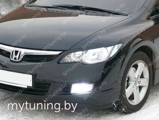 Реснички на фары для Honda Civic 8 4D