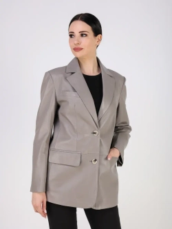 Кожаная куртка демисезонная блейзер