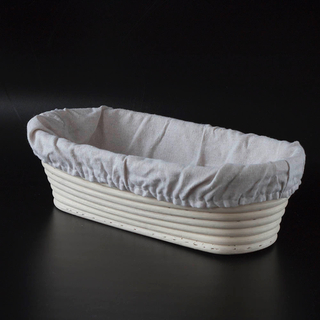 Овальная корзина для расстойки из ротанга L, 28х14 см, до 800г теста