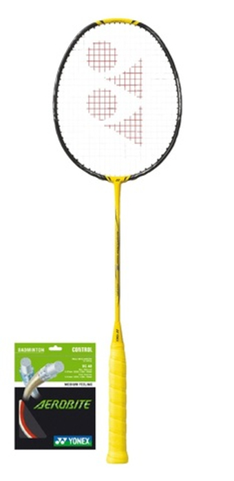 Ракетка для бадминтона  Yonex Nanoflare 1000 ZZ - lightning yellow + Cтруны + Натяжка