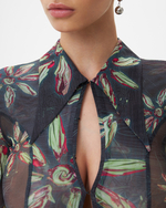 FLORAL MESH BODYSUIT