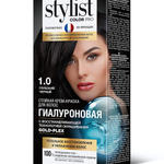 Крем-краска «STYLIST COLOR PRO» Гиалуроновая 1.0 Глубокий черный