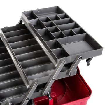 Ящик рыболова NISUS Fishing 3-tray трехполочный красный (N-FB-3-R)