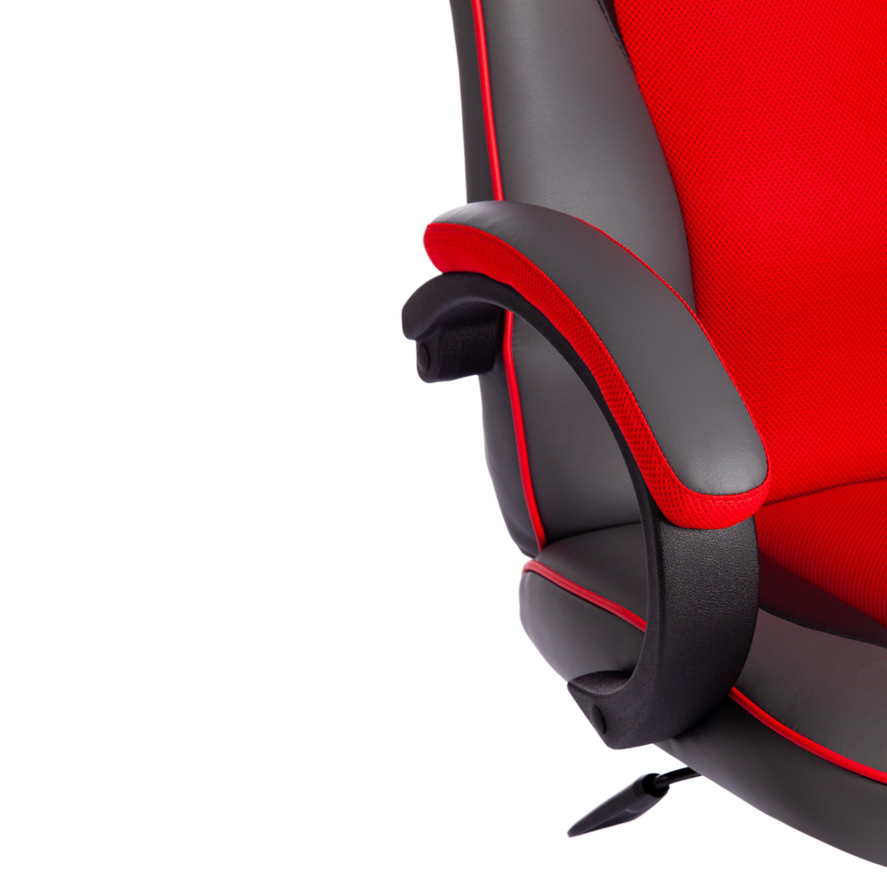 Кресло RACER GT new кож/зам/ткань, металлик/красный, 36/08