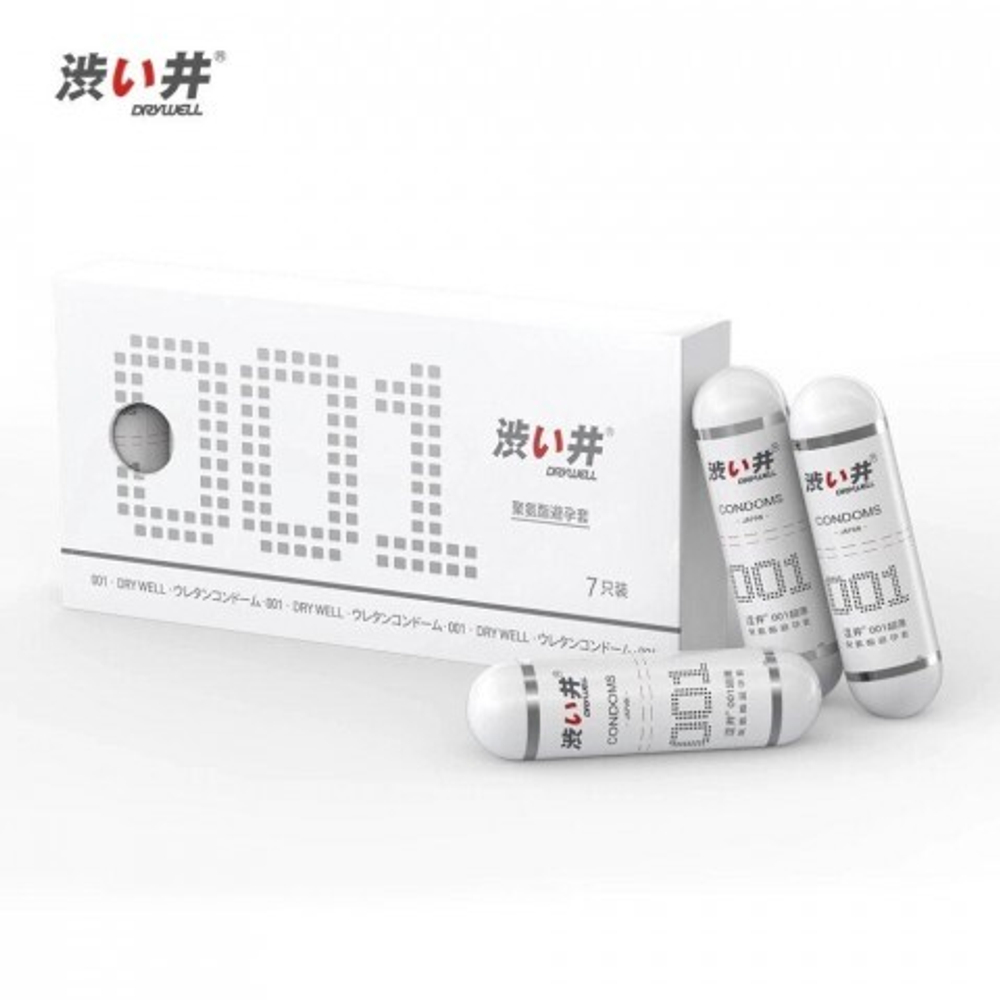 Презервативы DryWell в капсуле, ультратонкие 0,01 мм, полиуретановые (гипоаллергенные) 1 шт.