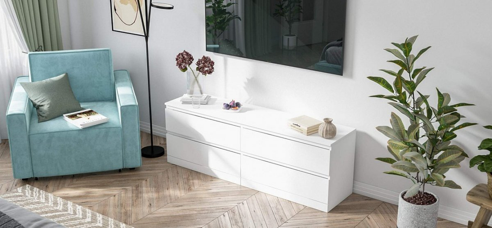 Комод ВАРМА 4Д Белый