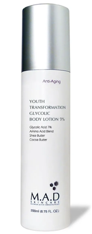 M.A.D. YOUTH TRANSFORMATION GLYCOLIC BODY LOTION 7% Омолаживающий лосьон для тела с 7% гликолевой кислотой