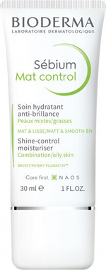 BIODERMA SEBIUM Mat Control Матирующий крем, контролирует жирный блеск 30мл.