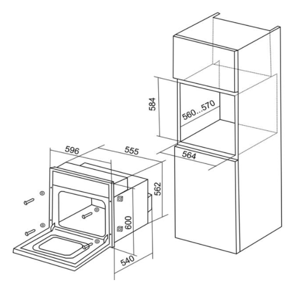 Электрический духовой шкаф Electronicsdeluxe 6009.02-015 (стекло топленое молоко,ручки пуш-ап)