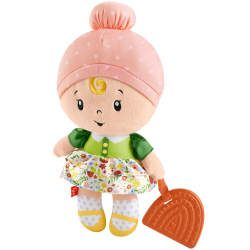 Fisher-Price - Мягкая кукла с колокольчиком + прорезыватель / артикул HXK44 / GTIN 194735231904