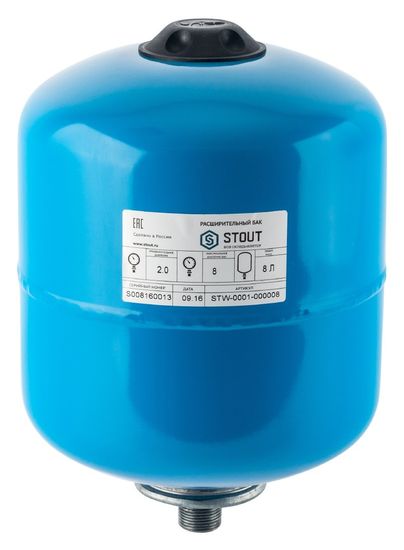 Гидроаккумулятор Stout 8 вертикальный (STW-0001-000008)