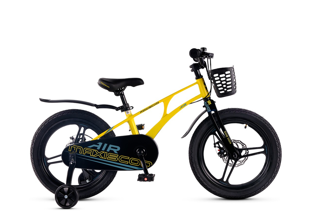 Велосипед 18'' Maxiscoo AIR Pro Желтый Матовый (2025)