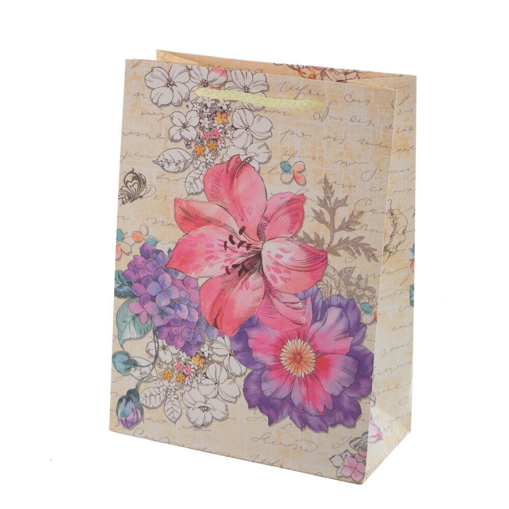 GAEM Пакет подарочный (бумага 210г/м2, блок микс 12шт), L18 W8,5 H24 см, 4в.