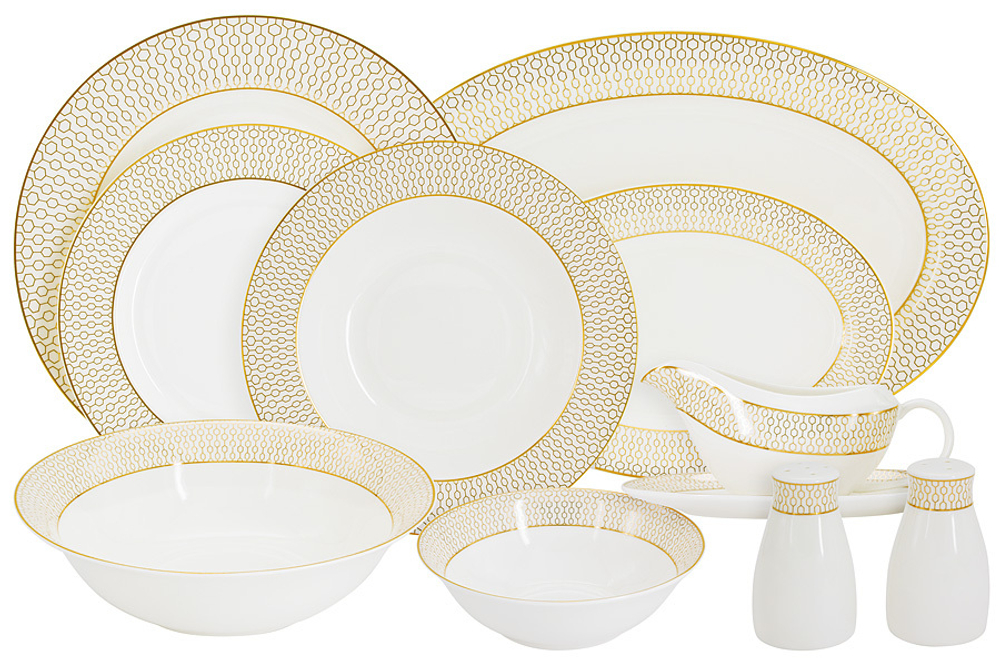 Обеденный сервиз Anna Lafarg Emily Ноктюрн 50 предметов на 12 персон