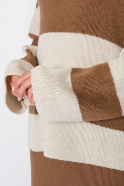 Костюм И 005/кофе-бежевый