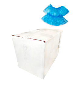 Бахилы Мега прочные синие (с 2-ой резинкой) в евроблоках (2000 шт.), 55 мкр