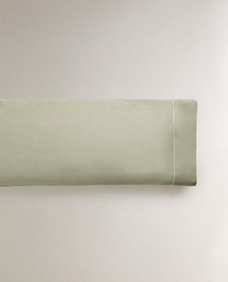 ZARA HOME (300 НИТЕЙ) НАВОЛОЧКА ИЗ ХЛОПКА, ЗЕЛЕНЫЙ