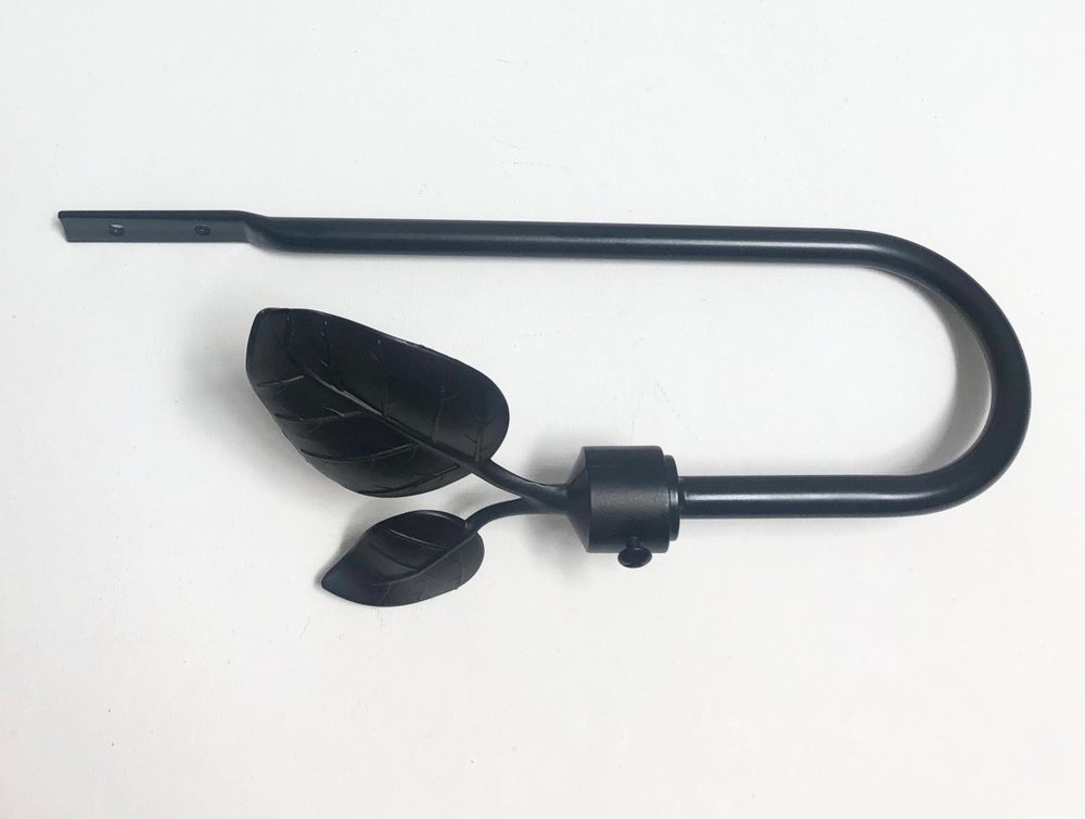 Держатель для штор кованый Готика Вяз d20 мм, цвет черный