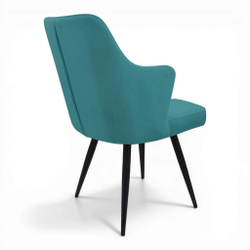 Стул поворотный "Хант 360" (арт. 345П), велюр Бренди В15 мятный, ножки круглые черные.