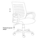 Кресло оператора Helmi HL-M16 "Vivid", спинка ткань-сетка синяя/сиденье ткань черная