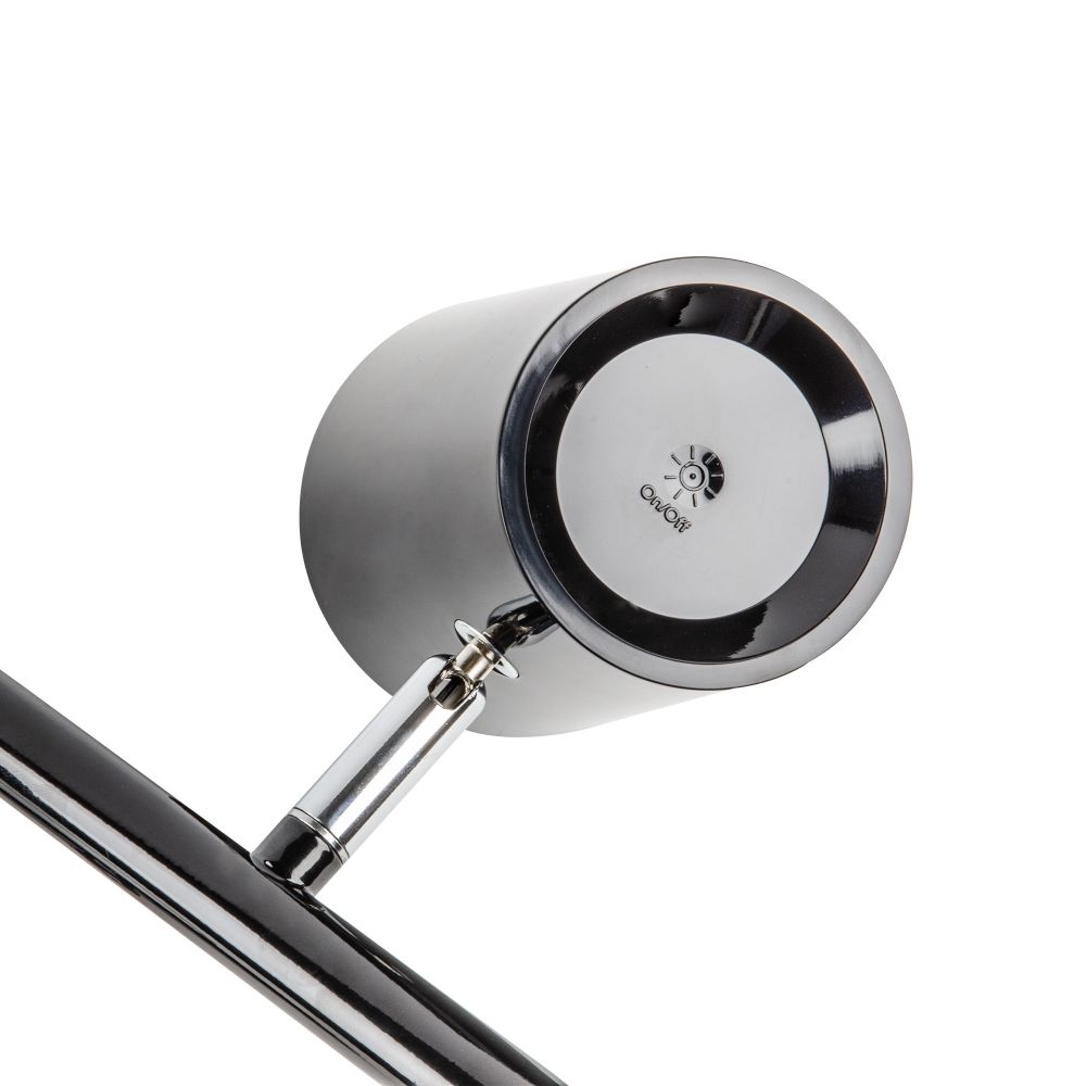 ULM-T600 2х6W-4500K-DIM BLACK Торшер напольный светодиодный. 2х6W. Сенсорный выключатель. Диммер. Черный. ТМ Uniel