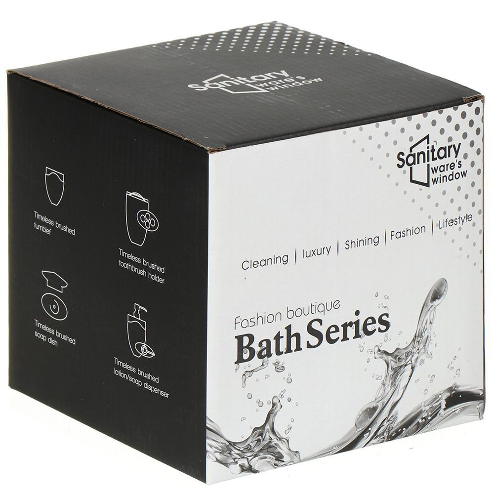 Набор для ванной 4 пр, Парадиз, бел, пластик, стак,подс д/зуб щет,дозат д/мыла,мыл-ца, Y9-086