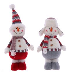 GAEM Игрушка набивная "Снеговик", с колпаком, L24 W13 H56/40 см, 2в.
