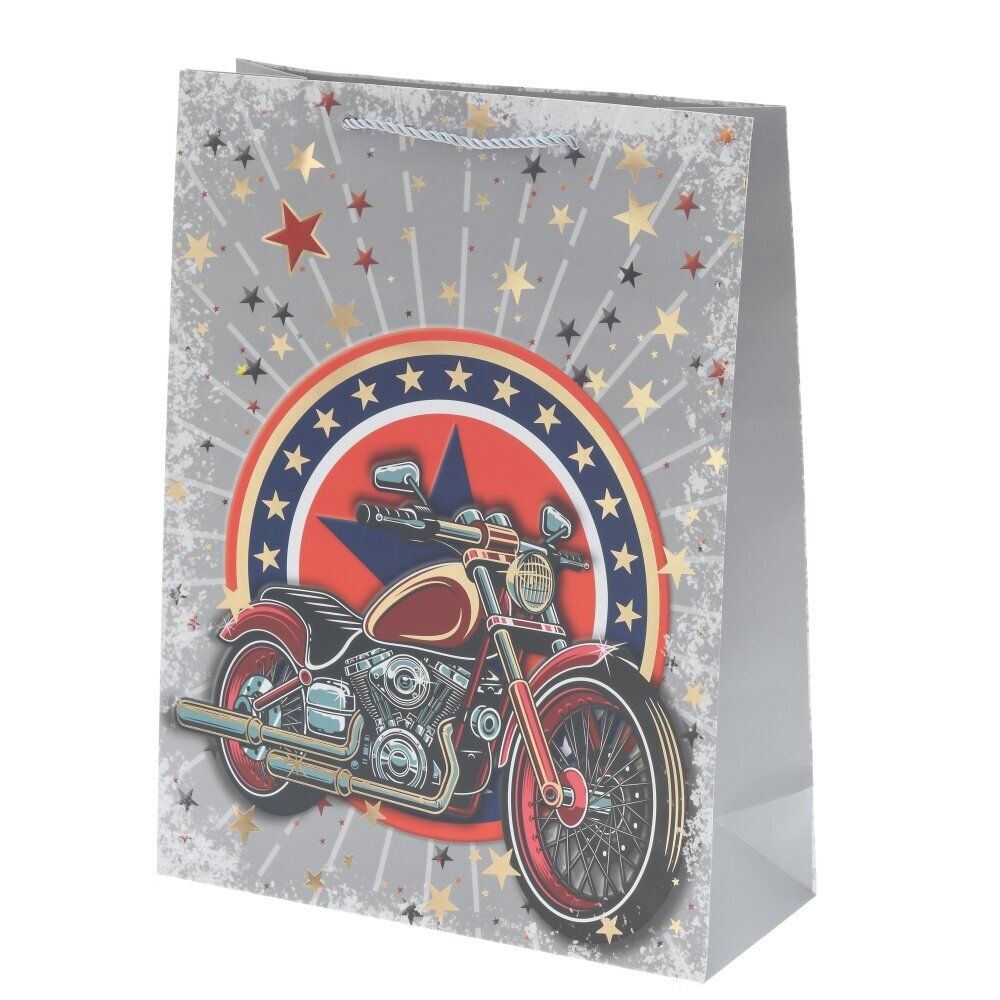 GAEM Пакет подарочный L (бумага 210г/м2, блок микс 12шт), L30 W12 H39 см, 4в.