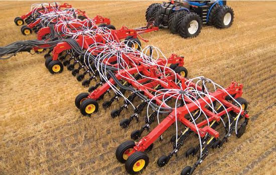 Настройка глубины сошников Bourgault