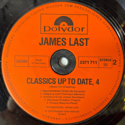 Винтажная виниловая пластинка LP James Last Orchestra Джеймс Ласт Classics Up To Date Vol. 4 (Music For Dreaming) (Германия 1976)