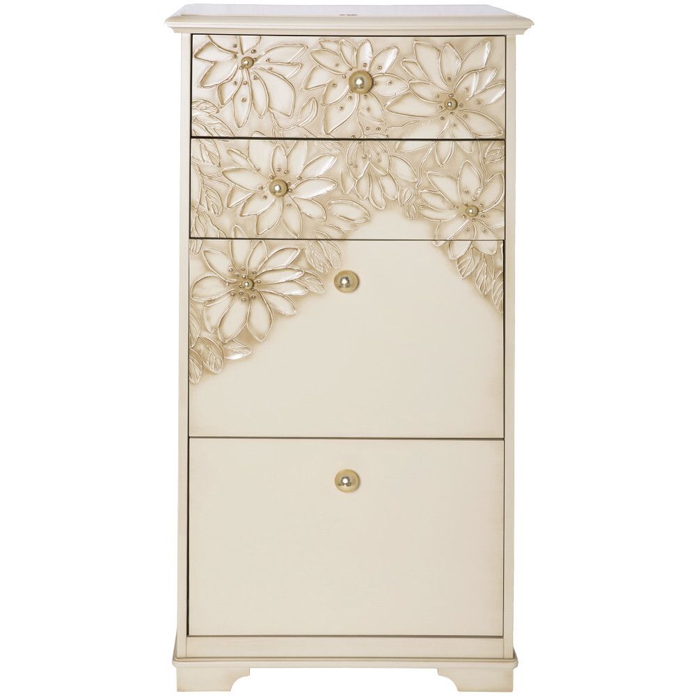 Комод Терра-4 с 4 ящиками Айвори Мраморное Золото