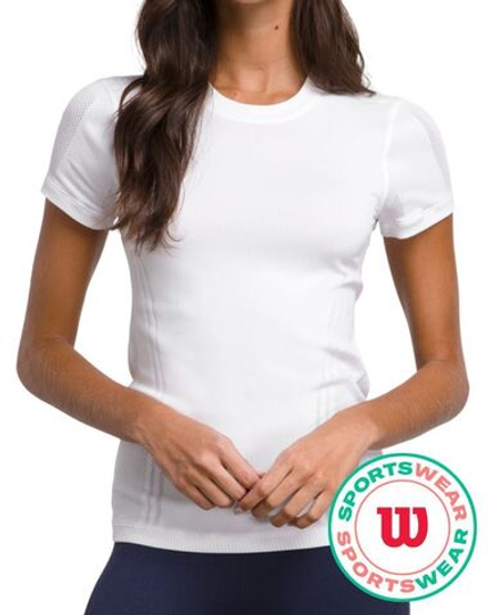Женская теннисная футболка Wilson Pro Seamless Tennis Tee - White