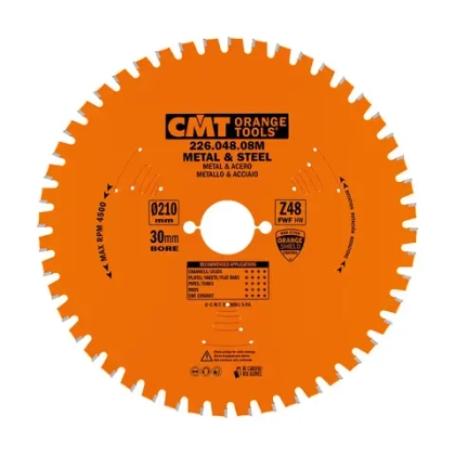 Диск по стали 210x30x2,2/1,8 0° FWF Z=48 CMT 226.048.08M