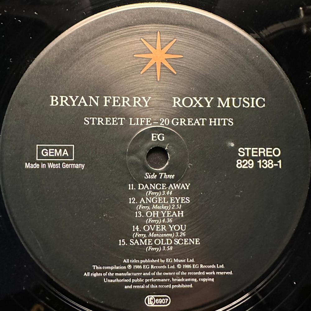 Bryan Ferry / Roxy Music ‎– Street Life - 20 Great Hits 2LP (Германия 1986г.)