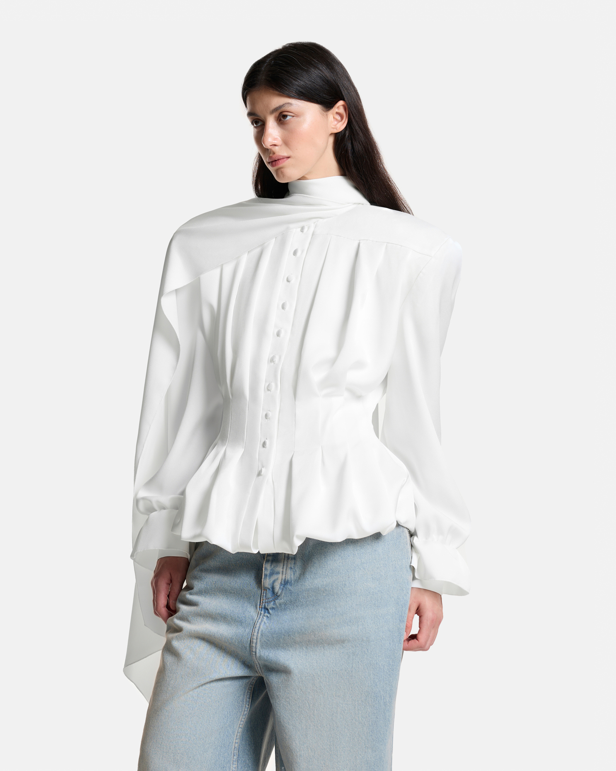 Блуза с лентами