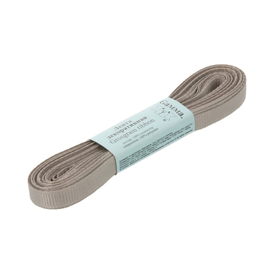 "Gamma" репсовая лента GR-06 ФАСОВКА 6 мм 1/4 " 5.4 м №125 серый