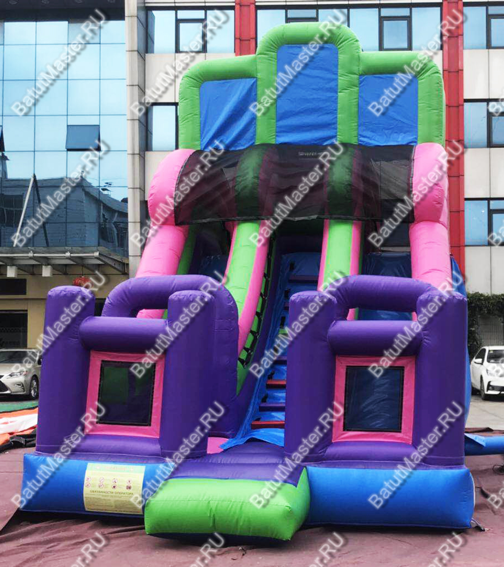 Батут-горка "Двойной эффект 3" 9*4*6 м