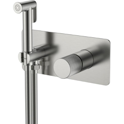 Гигиенический душ Boheme Stick 127-NB.3 со смесителем, С ВНУТРЕННЕЙ ЧАСТЬЮ, Nikel Brush LINEA