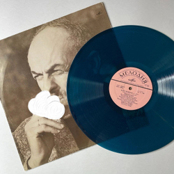 Винтажная виниловая пластинка LP Булат Окуджава Песни (Стихи И Музыка) (СССР 1976) (Синий Винил)