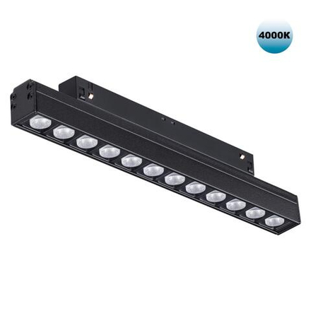 358418 SHINO NT20 152 черн Трековый светильник для низков. шинопровода IP20 LED 4000K 12W 48V FLUM