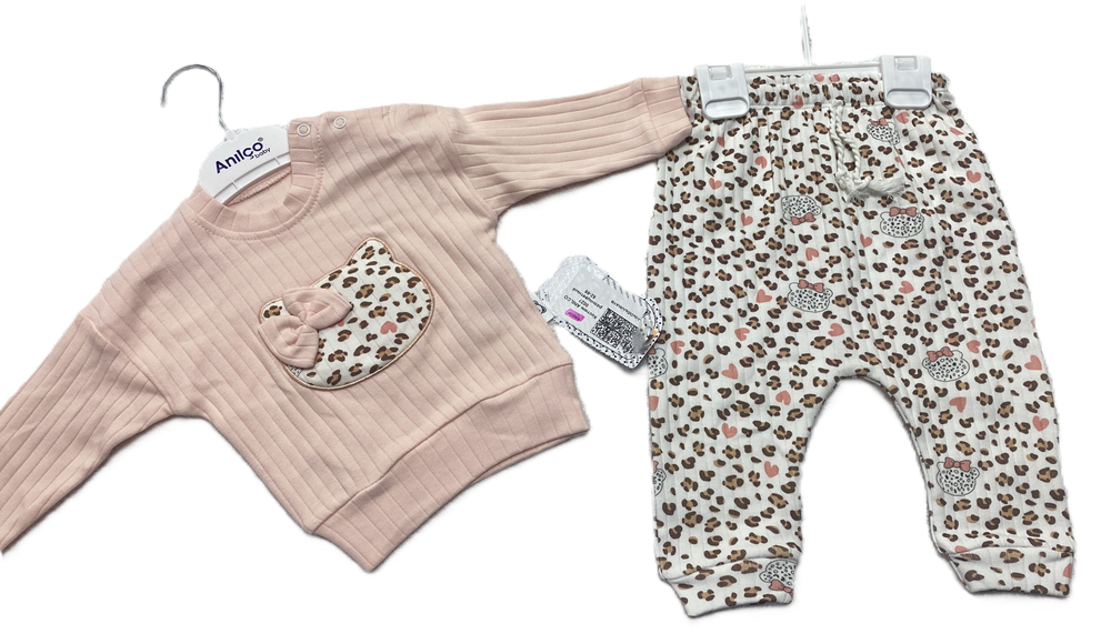 Комплект на девочку турецкий из хлопка на рост 74-80 см