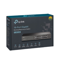 Коммутатор TP-Link TL-SG1016D Коммутатор с 16 гигабитными портами для размещения на столе или в стойке