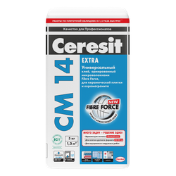 Клей Ceresit для кафеля, керамогранита CM 14 Extra, 5 кг