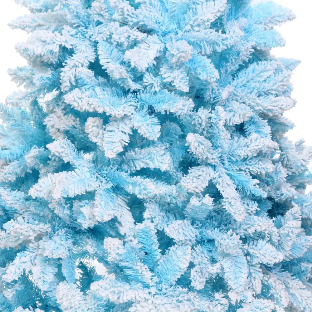 Ёлка «Звон вьюги» 120 см, ПВХ (278 веток), белый иней, Голубой