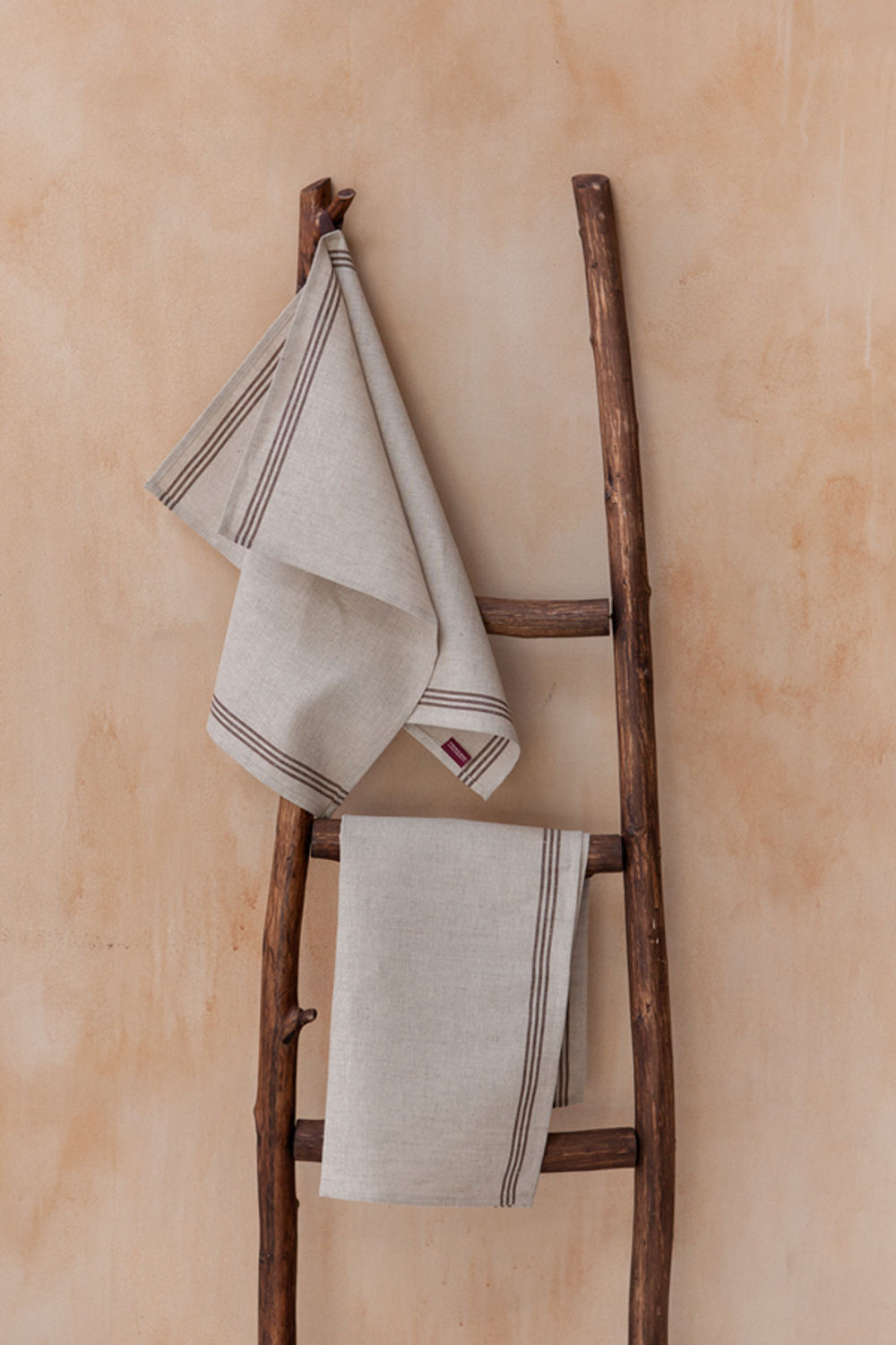 Набор кухонных полотенец 2шт 50х70 Luxberry Linen Line натуральный/коричневый