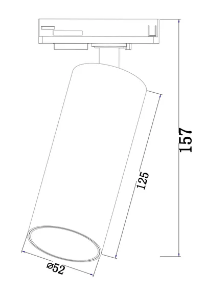 Трековый светильник Фокус / Фокус / Focus LED Unity 4000K 12Вт Technical tr021-1-12b4k