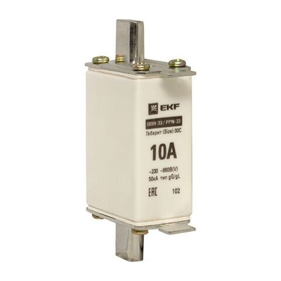 Плавкая вставка ППН-33 100/ 10А габарит 00С EKF