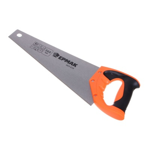 Ножовка по ламинату 360мм ЕРМАК закаленный зуб двухстор заточ чистый пропил 16 зубьев на дюйм