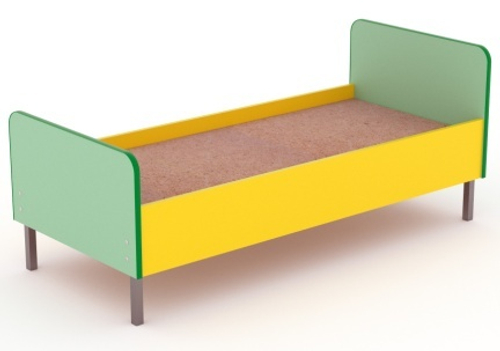 Кровать на металлических ножках, 1432*632*600, цветной ЛДСП