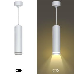 Светильник подвесной (подвес) ЭРА PL16 WH MR16/GU10, белый, потолочный, цилиндр | Подвесные светильники